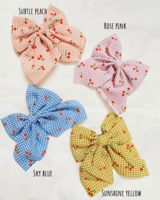 Cherry Berry Bow Clips (choose any)