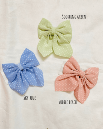 Ditsy Polka Bow Clips (choose any)