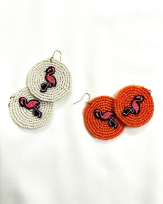 Flamingo Beaded Ear Accessory (choose a Pair)