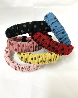 Gathered Polka Dots Head Bands (choose any)