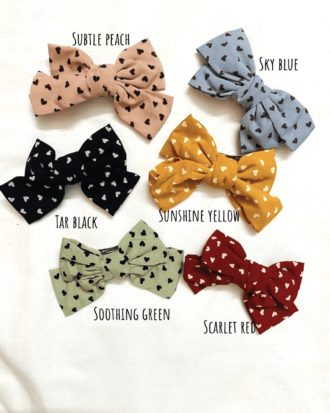 Heart Love Bow Clips (choose any)