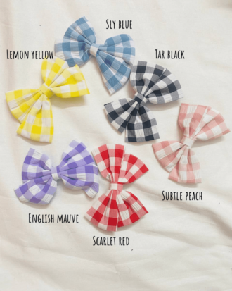 Checkered Bow Clips (choose any)