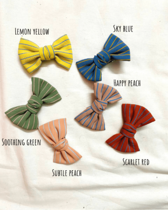 Striped Bow Clips (choose any)