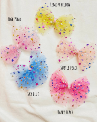 Starry Bow Clips (choose any)