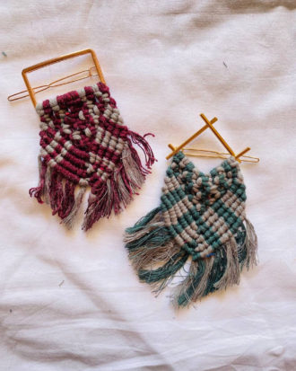 Dual Colored Macrame Clip